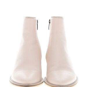 Ecco Cream Ankle Booties